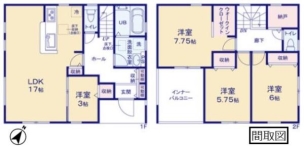 リーブルガーデン　久喜栗橋東第６　全２棟　１号棟