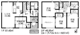 クレイドルガーデン　久喜市栗橋東第１５　全１４棟　４号棟