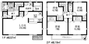 クレイドルガーデン　久喜市栗橋東第１５　全１４棟　１２号棟