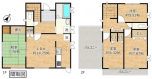 小山市美しが丘３丁目　中古住宅